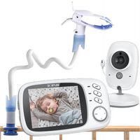 BOIFUN Babyphone mit Halterung, 3.2'' Baby Monitor Video, Babyfon mit Kamera mit VOX, Gegensprechfunktion, Nachtsicht, Digitalzoom, Temperaturüberwachung