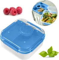 Pojemnik Śniadaniowy Plastikowy Śniadaniówka Lunch Box 1.6 L Niebieski