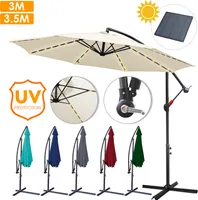 Wolketon 3m-3.5m Sonnenschirm Neigbar Ampelschirm Balkonschirm Marktschirm UV40+ Gartenschirm,Grau,3.5m