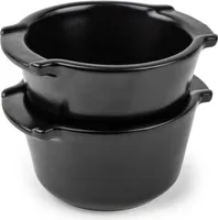 PEUGEOT 2er Set Mini Auflaufform APOLLIA 11cm Satinschwarz Backofen Dessertform