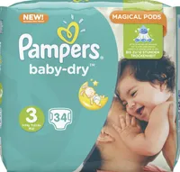 Pampers Windeln baby-dry Größe 3 Midi 5-9 kg Sparpack 38 Stück