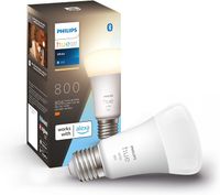 Philips Hue White E27 Lampe,806lm, dimmbar, warmweißes Licht, steuerbar via App, kompatibel mit Amazon Alexa (Echo, Echo Dot)