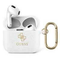 Guess GUA3UCG4GT Kryt AirPods 3 Transparent Glitter Collection
