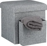 relaxdays Hocker mit Stauraum 10020369_111 grau