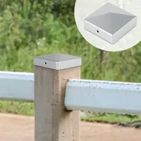 Pfostenkappe Zaunpfahl Abdeckung Pyramide Abdeckkappe 10 Stück 91x91mm Silber