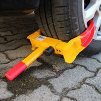 Radkralle Parkkralle mit Sicherheitsschloss, Reifenbreite 17-27,5 cm, Reifenkralle Diebstahlsicherung mit 2 Schlüsseln