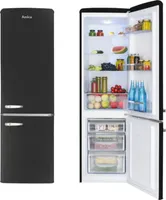 Amica - KGCR 387 100 MS - Kühl-Gefrierkombination - Retro Kollektion - Matt Black