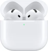 Słuchawki bezprzewodowe Apple AirPods 4, słuchawki Bluetooth, spersonalizowany dźwięk 3D, ochrona przed potem i wodą, etui ładujące USB-C, chip H2, do 24 godzin odtwarzania
