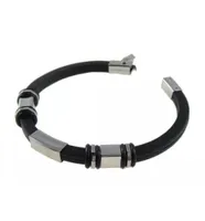 Herrenarmband Edelstahl Armband Herren Kautschuk