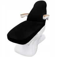Frotteebezug für Kosmetikliege 70x190 cm – Waschbarer, Weicher & Elastischer Bezug mit Gummizug für Massageliege, Spa & Wellness – Schwarz