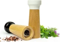 Salz- und Pfeffermühle Set Akazienholz Keramikmahlwerk Mühle Gewürzmühle