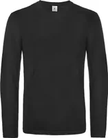 B&C Herren Langarm-T-Shirt #E190 RW6530 (S) (Schwarz)