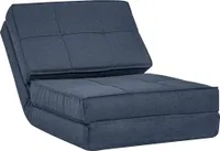 HOMCOM Bodensofa klappbar Schlafsessel Bodenstuhl 5-stuhfig verstellbar Klappsessel Schlafsofa Sofabett Einzelsofa Dunkelblau 61 x 73 x 58 cm