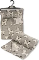 Baby Decke mit Motiv BABY819 (73 x 100 cm) (Grau/Giraffe)