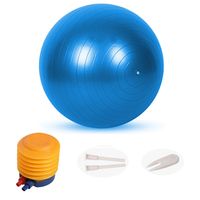 Gymnastikball inkl. Ballpumpe Anti-Burst Trainingsball Yoga Pilates Gym & Büro Fitnessball & Balance für Core-Training,(Blau)