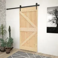 vidaXL Dvere 100x210 cm z masívneho borovicového dreva