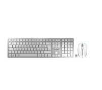 CHERRY DW 9000 Slim Tas­ta­tur-Maus-Set, kabellos, deutsches QWERTZ Layout, weiß/silber