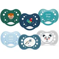 Set mit 6 Schnullern – DODIE – +18 Monate – Junge