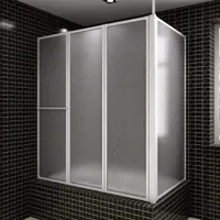 Parawan prysznicowy Kabina prysznicowa 70 x 120 x 140 cm 4 składane parawany
