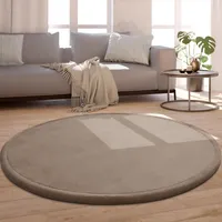 Kinderteppich Rund Kinderzimmer Teppich Baby Spielteppich Flauschig Rutschfest Grösse 80 cm Rund