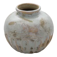 Clayre & Eef 6CE1324 Vase Grau Ø 12x11 cm