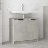 Möbel Badezimmerschrank Betongrau 64,5x33,5x59 cm Holzwerkstoff - Kommoden 811308
