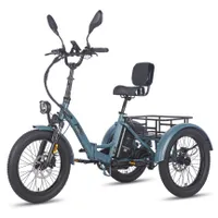 Fat Klapprad E-Bike Lastenfahrrad 20 Zoll 48V 23.5Ah Akku, Hydraulische Scheibenbremsen Elektrofahrrad, Elektro Lastenfahrrad 180kg, E Bike Dreirad