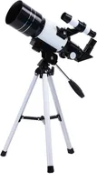 astronomický refrakční dalekohled s aperturou 70 mm a průměrem 300 mm pro děti začátečníky dospělé s výsuvným stativem