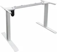 HOME DELUXE - Schreibtischgestell AXION - Farbe: Weiß, Maße: 150 x 125 x 70 cm, Kohlenstoffstahl, inkl. USB Stecker und Aufbewahrungstasche I Tischgestell Elektrisch höhenverstellbarer Schreibtisch