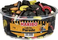 Haribo farebná sladké drievko paráda ovocných žuvačiek so sladkým drievkom 1000g