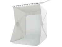 Fotostudio 50×50×50cm Lichtzelt Tragbare Faltbares Studiobox Foto Zelte Fotografie mit LED Beleuchtung 4 Hintergründe Schwarz, Weiß, Grau, Orange 