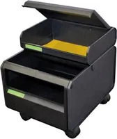 Abfallbehälter styrotrend Rollboy 1 Behälter + Nasseinsatz anthrazit