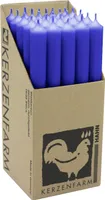 Stabkerzen aus Paraffin, 250/22 mm, Blau, KERZENFARM HAHN, Brenndauer ca. 12h, 25 Stück pro Verpackung
