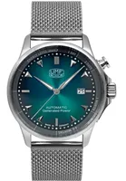 UMF Ruhla Autokinetic Herrenuhr Blaugrün / Silber - Automatik mit Edelstahlarmband - 1064M-3