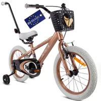 Sun Baby Verdant Rowan detský bicykel chlapci bicykel tréningové kolesá 12 14 16 palcov od 4-6 rokov BMX detský bicykel (16 palcov, cappuccino)