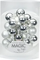 Weihnachtskugeln Glas 2cm Frosty Silver, 25 Stück