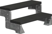 Dolle Außentreppe Gardentop 36-44cm Geschosshöhe mit Trimax anthrazit 80cm breit ohne Geländer
