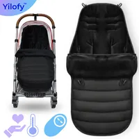 Yilofy Universeller r Fußsack für Kinderwagen & Autositz Schwarz Buggy Kinderwagen Fußsack Wärme Kälte