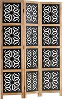 Homestyle4u 2015, Paravent Raumteiler 3  fach Holz Trennwand spanische Wand Sichtschutz Natur Schwarz