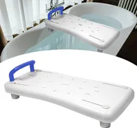 JOIEYOU Badewannenbrett Badewannensitz Senioren Erwachsene mit Ergonomisch Griff, Wannensitz rutschfest Duschbrett Badewanne Brett, Blau