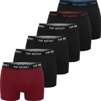 TOP SECRET Boxerky Pánské 6 Pack M Bavlna Fit prodyšné spodní prádlo Spodní prádlo Pánské Pánské Retro šortky
