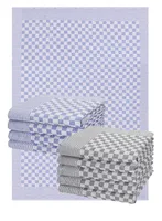 Betz 10er Set 50x70cm Geschirrtücher Baumwolle Meinor Farbe blau schwarz