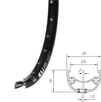 windmeile | Mach1 Felge Klixx 23 in 24 Zoll für E-Bikes, MTB und City-Bikes, in Schwarz, geöst 13G, für Scheibenbremse, Elektro Fahrrad