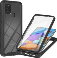Galaxy A21S Hülle, LaimTop 360° Rundumschutz Handyhülle mit Integriertem Displayschutz für Samsung Galaxy A21S Schwarz