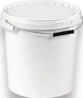 Vědro 15l PP bílé s rukojetí a posuvným víkem D.315mm H.290mm