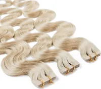 hair2heart Pásky na predlžovanie ľudských vlasov vlnité - 10 pások 2,5 g 40 cm 10/1 svetlá blond popolavá