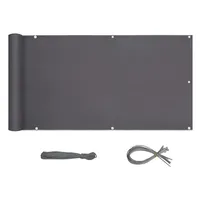 Sekey Balkon Sichtschutz Balkonbespannung PES mit Ösen 100% Privatsphäre, 90 x 500 cm