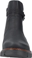 Rieker Damen Winterboots Profilsohle Stiefelette Kette Riemen Z3566, Größe:39 EU, Farbe:Schwarz