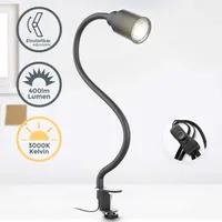 LED lampa na čítanie flexibilná stolová lampa flex čierna 5W GU10