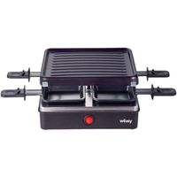 Wëasy Raclette Gerät und Grill LUGA40/ 4 Personen / 600 W/ Edelstahl/ schwarz